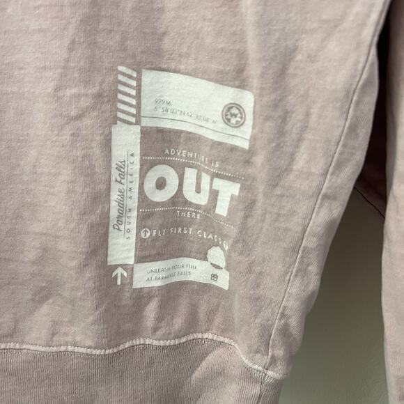 Disney Women’s Up Paradise Falls Spirit Jersey Long Sleeve Shirt Size S Pink - Picture 7 of 12